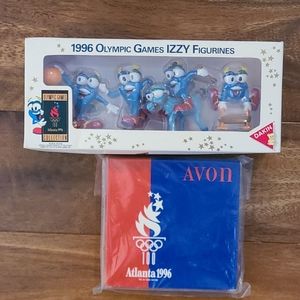 Avon Atlanta 1996 Olympics plate and Izzy figures